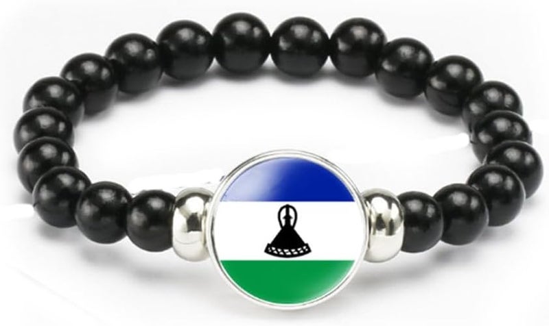 vmcoatdu National Flag Bracelet Elastic Rope Beaded Bracelet Support Your Country Travel Souvenir Gifts for Men Women - Image 1